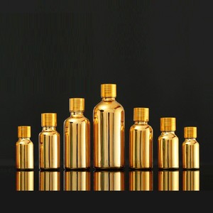 Flacone Spray Sigillato in <span class=keywords><strong>Vetro</strong></span> Dorato per Olio Essenziale Elettroplaccato, per Cosmetici e Uso Agricolo - Product Image 2
