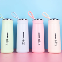 Bouteille d'eau en verre unisexe pour enfant, gobelets de sport bon marché, design de logo, paille d'eau chaude/froide, cadeau de sport mignon pour enfants