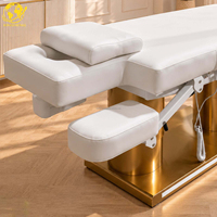 Table de massage électrique moderne pliable à 4 moteurs pour esthéticiennes, lit de beauté de luxe pour salon, spa facial et extensions de cils