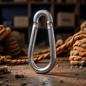 Commercial Carabiner Din 5299 Galvanized <b>For</b> Anchoring Accessories - Product Image 3