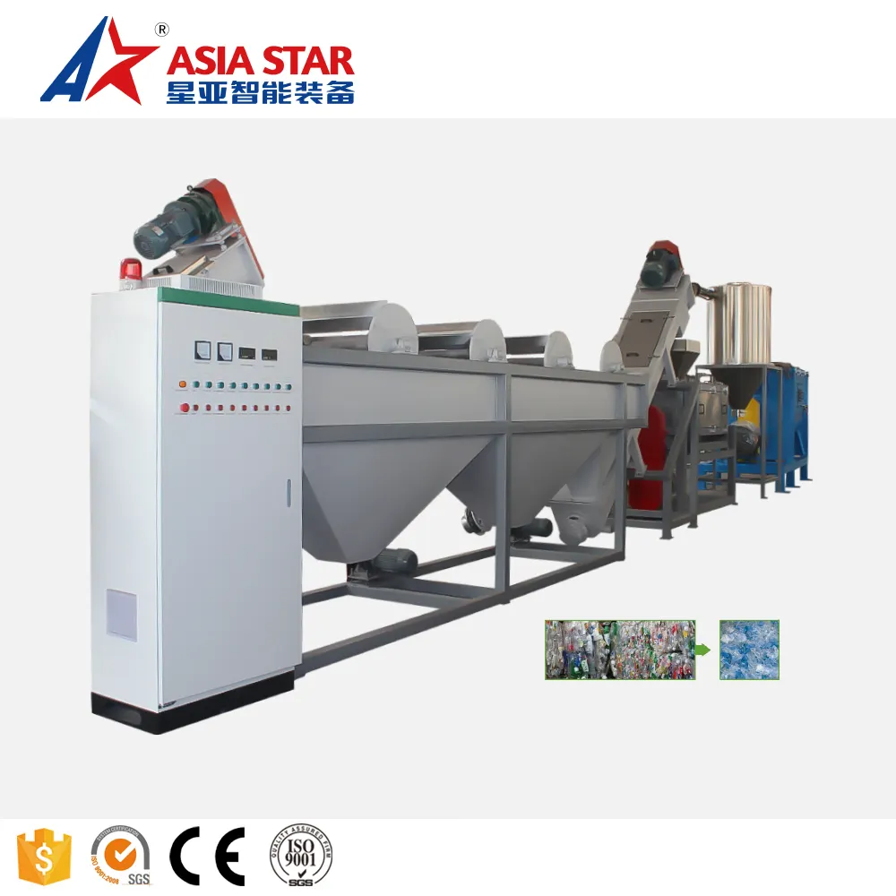 Plastic Verpletterende Machine Pet Flessen Recycle Polyester Stapelvezel Maken Machine Met Swp Crusher Machine