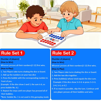 Juguete Educativo Antiestrés de Silicona para Padres e Hijos, Juego de Combinación de Números para 2 Jugadores, para Fortalecer el Vínculo Familiar, de 5 a 7 Años