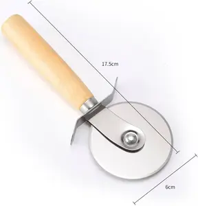 Высококачественная легко моющаяся нож для пиццы из нержавеющей стали, суперострое кухонное большое колесо для резки пиццы