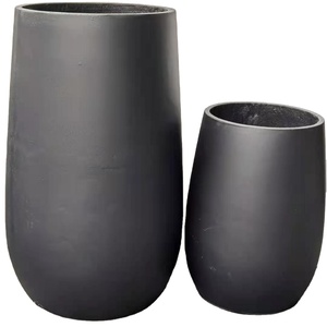 <span class=keywords><strong>Jardinière</strong></span> Ronde en Fibre de Verre au Design Classique Simple et Moderne, Idéale pour l'Intérieur et l'Extérieur, Terrasses et Jardins - Product Image 4