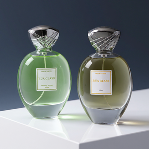 Flacon de parfum OEM 30ml 50ml 75ml 100ml, flacon en verre à col serti, <span class=keywords><strong>prix</strong></span> usine, flacon ovale avec bouchon en alliage de zinc pour marque - Product Image 1