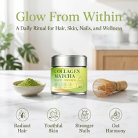 Poudre de Collagène Matcha en Gros, Peptides de Collagène, Complément de Thé Vert, Formule Personnalisée, Emballage Marque Privée, Fabricant OEM