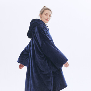 Super morbida e calda e confortevole Sherpa <span class=keywords><strong>felpa</strong></span> oversize <span class=keywords><strong>felpa</strong></span> in <span class=keywords><strong>pile</strong></span> <span class=keywords><strong>coperta</strong></span> con cappuccio all'ingrosso - Product Image 4