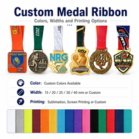 Médailles de récompense sportives personnalisées avec ruban, médailles en métal OEM pour les événements de course à pied et de marathon