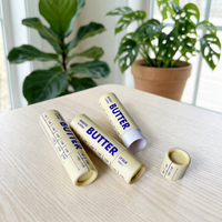 Tubes en papier écologiques pour soins de la peau, baume à lèvres biodégradable, tube cylindrique en carton kraft, emballage de beurre, résistant aux fuites