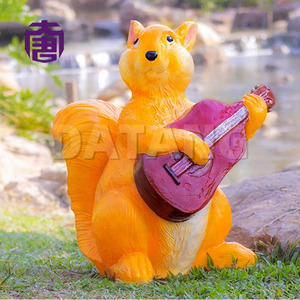 Lámpara Moderna de Fibra de Vidrio con Forma de Ardilla 3D, Escultura de Animal para Jardín, Lámpara de Césped, Decoración Luminosa en Venta - Product Image 2