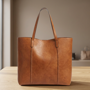 Nouveauté : Pochette de luxe en cuir véritable, style décontracté, fermeture éclair, deux sangles, cuir véritable, imperméable, antivol, 3L+, léger - Product Image 2