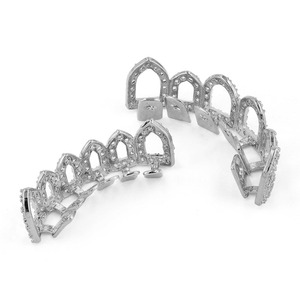 กริลล์ซสำหรับฟัน มงกุฎทองคำประดับคริสตัล สำหรับงานปาร์ตี้ เครื่องประดับฮิปฮอปสำหรับทุกเพศ - Product Image 4