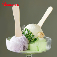Couverts jetables en bois naturel Cuillère à glace en bois pour crème glacée Gelato Miel