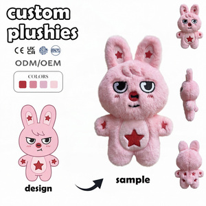 Peluche personnalisée : Poupée lapin à motif étoilé de dessin animé, souvenirs de lieu à thème étoilé, jouets <span class=keywords><strong>Jurassic</strong></span> <span class=keywords><strong>World</strong></span> Rebirth, peluche sur mesure - Product Image 1