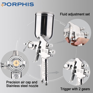 <span class=keywords><strong>Pistolet</strong></span> de pulvérisation manuel PORPHIS W-71G 1,0/1,3/1,5/1,8 mm, <span class=keywords><strong>pistolet</strong></span> de pulvérisation automatique, pistolets de pulvérisation industriels à vendre - Product Image 3