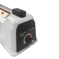 Scelleuse thermique à impulsions portable SF-200 avec coupe-sac, machine de scellage manuelle 200 mm pour l'emballage de sachets de sauce et de pâte