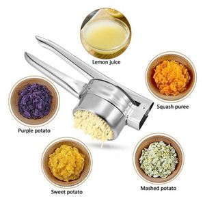 Presse-purée manuelle en acier inoxydable pour la cuisine avec 3 disques de réglage de la finesse, presse-purée à pommes de terre - Product Image 4