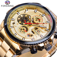 Forsining 428 2026 Nuevo Reloj de Pulsera de Lujo para Hombre de Acero Inoxidable, Reloj Mecánico Automático para Hombre, Reloj Para Hombre