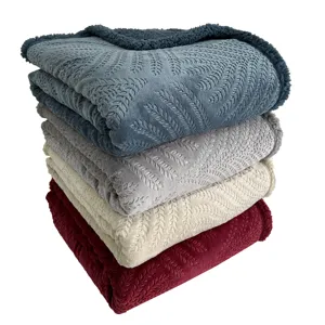 Warm Plush No Pilling Flannel Blanket For Winter Sherpa Throw Blanket Luxury No Shed Cozy Soft Throw Blanket For Bed