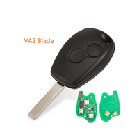 Coque de Clé Télécommande pour Renault Kangoo II Clio III Modus Twingo Dacia Logan, 2 Boutons 433MHz avec Puce PCF7947, Véhicule
