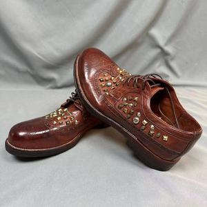 Goodyear Zapatos DE TRABAJO hechos a mano Zapatos de cuero retro Zapatos de <span class=keywords><strong>hombre</strong></span> de cuero de <span class=keywords><strong>caballo</strong></span> con remaches lavados con agua - Product Image 5