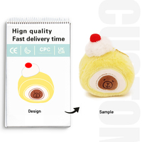 Porte-clés en peluche personnalisé, animal en peluche OEM, jouet en peluche souple en forme de champignon