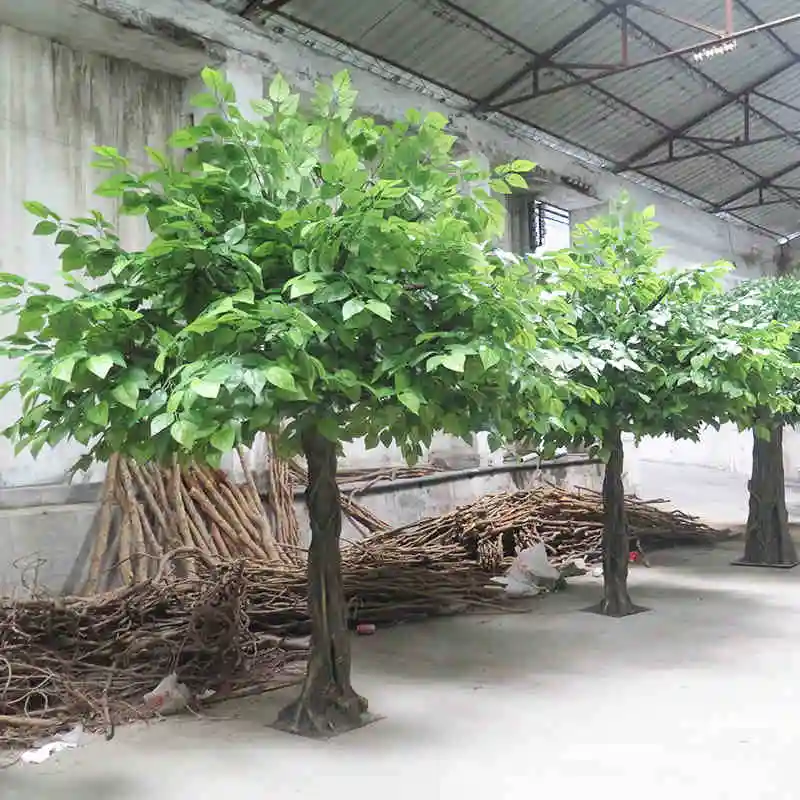 Feuilles vertes en plastique artificielles, arbre à fruits, pommes artificielles, décoration d'intérieur de jardin de haute qualité, pièces