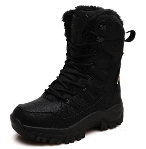 DF203 Outdoor Black Khaki <b>Hiking</b> Training <b>Boots</b> Men Large Size 39-46 Stock Wholesales Shock Absorption Shoes Black Khaki - Product Image 2