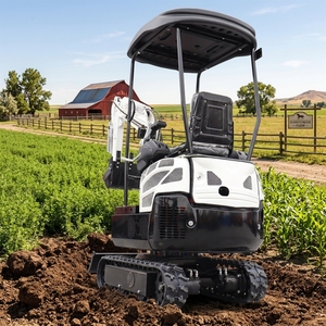 Mini Escavatore da 1500kg, 1,5 Tonnellate, Cingoli in Gomma, Piccolo Escavatore Senza Danni al Terreno per Costruzioni e Giardinaggio - Product Image 4