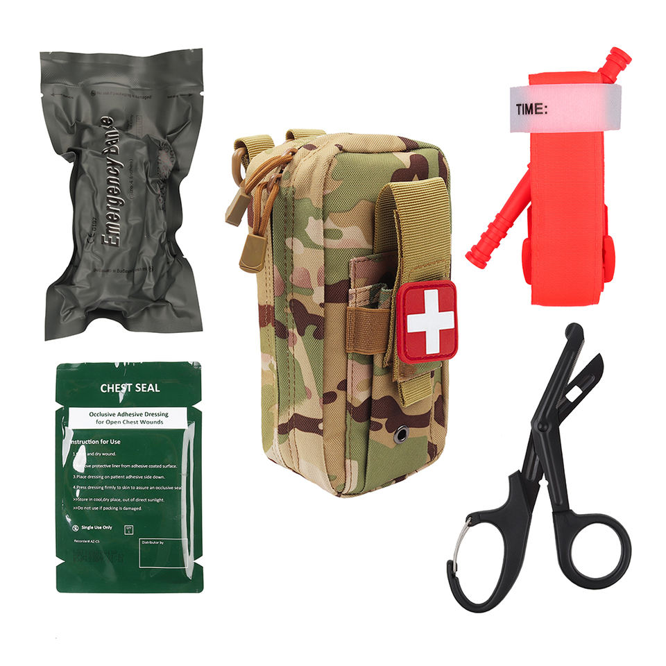 IFAK Tactical STOP BLEEDING First Aid Kit Survival Emergency Compact ...