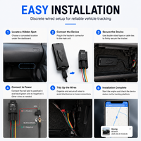 Traceur GPS filaire 4G P9-4P pour voiture, camion, moto, suivi de véhicule en temps réel, coupure à distance du carburant, dispositif de gestion de flotte GPS