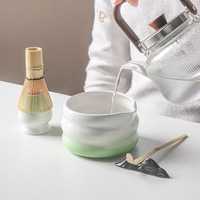 Coffret cadeau Astief personnalisé avec logo, emballage et accessoires, ensemble de fouets à matcha en céramique et porcelaine de couleur dégradée
