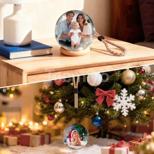 3D pha lê bóng tự làm bộ nhớ video Orb bóng video giáng sinh quả cầu pha lê với bộ nhớ video, Funny giáng sinh, món quà sinh nhật - Product Image 6