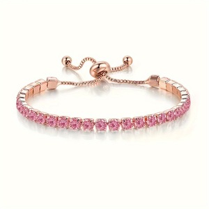 Bracelet en cristal pour femme, 3 mm, zircon, serti de strass, pour tous les jours, bijoux de mode, origine Yiwu - Product Image 5
