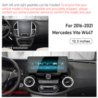 Radio para Auto Meihua de 12.3'' con Android, GPS, Estéreo Portátil, Compatible con Mercedes-Benz Vito 2016-2021, Carplay, Android Auto, DSP, RAM