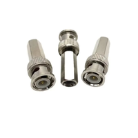 Adaptor Koaksial BNC Male ke BNC Female 75 Ohm dengan Mur Hex untuk Ekstensi Kabel Video RG59/RG6 (Berlapis Nikel)
