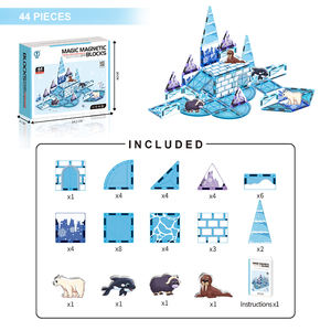 Ensemble <span class=keywords><strong>de</strong></span> blocs <span class=keywords><strong>de</strong></span> <span class=keywords><strong>construction</strong></span> magnétiques éducatifs sur le thème des bâtiments modernes, 50 pièces en plastique, pour adolescents, adultes, jouet unisexe - Product Image 2