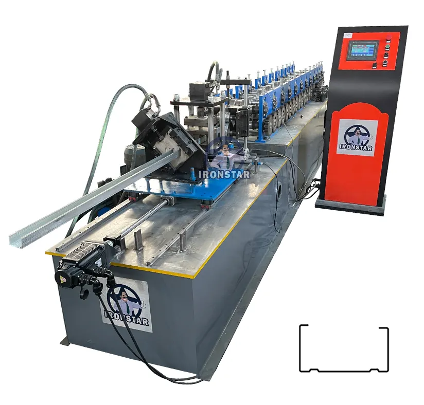 C-Stahl-Stiftstahl-Rollformmaschine mit ISO- und CE-Zertifikaten
