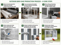 Vente en gros de cages à pigeons écologiques en bois, volière de reproduction pour oiseaux de grande taille avec un design moderne