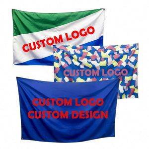 Drapeaux miniatures personnalisés imprimés avec logo, drapeaux suspendus sur mesure en polyester, drapeaux d'entreprise personnalisés - Product Image 1