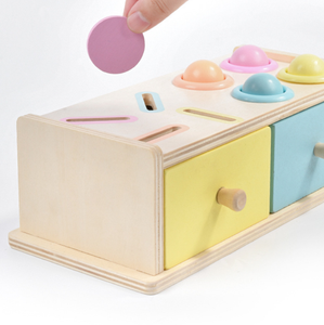 Offre Spéciale : Jouets <span class=keywords><strong>Montessori</strong></span> pour Bébé – Boîtes à Monnaie en Bois avec <span class=keywords><strong>Tiroir</strong></span>, Jouets Sensoriels pour Nourrissons, Jouets à Frapper avec Marteau - Product Image 4