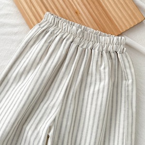 Abbigliamento per <span class=keywords><strong>Bambina</strong></span> 2026 Top Senza Maniche in Pizzo Nero + Pantaloni a Righe Set Casual 2 Pezzi - Product Image 5