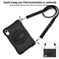 Casing Kokoh Redmi Pad 2 2025 11 Inch, Pelindung Anti Benturan Tahan Lama, Putar 360 Derajat, Dilengkapi Tali Pegangan dan Tali Bahu