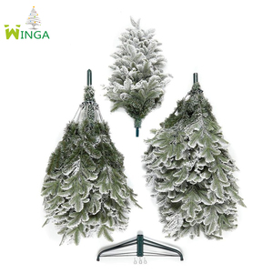 Sapin de Noël artificiel floqué de 1,80 m en pin noble, facile à assembler, style traditionnel, neige artificielle, vente en gros, personnalisation OEM prise en charge - Product Image 5