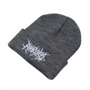 Hip-Hop Punk Style Letter Pattern Digital Printed Knit Cap <b>Men</b> Women <b>Warm</b> Custom Knitted Cuff Beanie <b>Hat</b> Unisex Ski Travel - Product Image 4