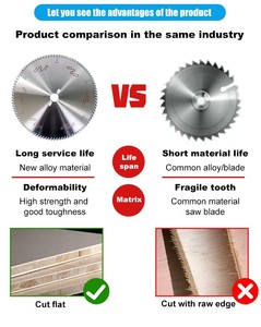 Lama per Sega <span class=keywords><strong>da</strong></span> Tavolo Industriale 300mm 96 Denti, Saldatura ad Alta Frequenza, OEM TCT con Punte in Carburo, Accessorio per Utensili Elettrici per Taglio del Legno - Product Image 4