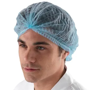 Tek kullanımlık PP olmayan dokuma şerit klip kap bouffant golf sopası kılıfı saç Net cerrahi doktor şapka yuvarlak bone