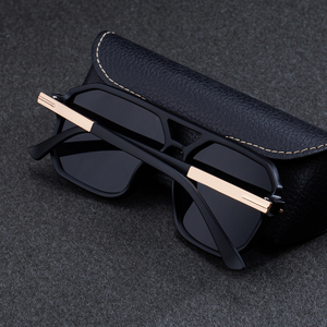 Gafas de sol KAJILA al por mayor, de moda, elegantes, de diseño, con logotipo personalizado, montura cuadrada, <span class=keywords><strong>doble</strong></span> viga, protección UV400, para hombre. - Product Image 4