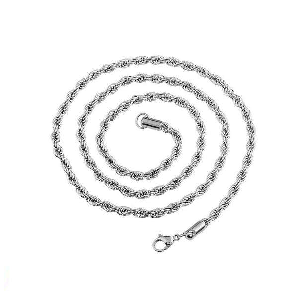 Catena attorcigliata in argento 3.0*60cm