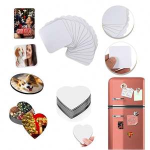 Autocollant de réfrigérateur personnalisable par transfert thermique, rectangulaire, carré, en forme de cœur, circulaire - Product Image 2